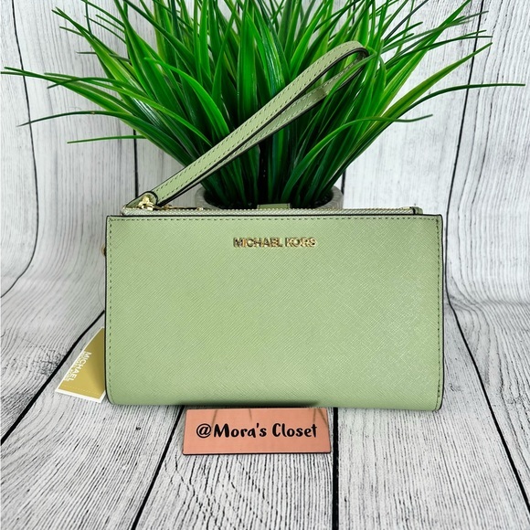 Michael Kors Handbags - Michael Kors Light Sage Wallet/Wristlet